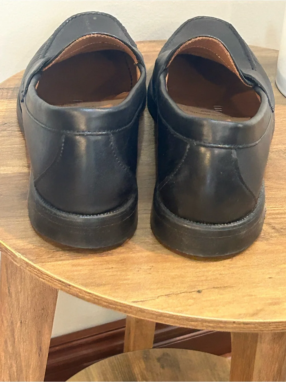 Sebago Handsewn Black Leather Penny Loafers Men’s 11A